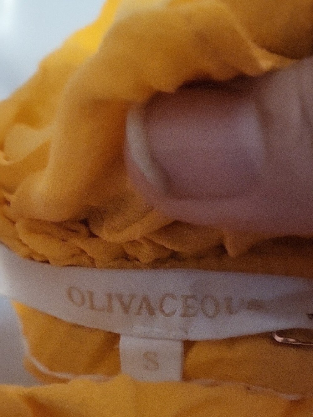 Olivaceous Yellow Ruffled Mini Dress - Picture 2 of 9